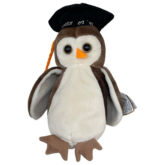 Ty Beanie Baby Original Wise 1997/98 Tag Errors Retired P.E. Pellets Rare Plush - Picture 1 of 6